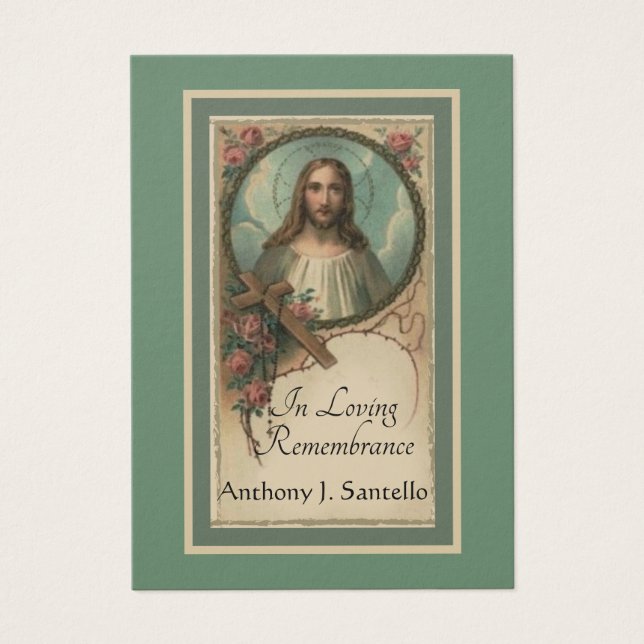 Jésus catholique Sympathie de funérailles prière C (Devant)