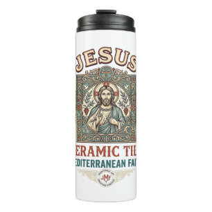 Jesus Ceramic Tile Mediterranean Faith Jesus Ceram Thermal Tumbler