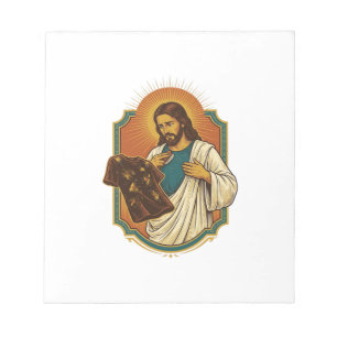 Jesus Chalk Covered Black Gym Clothes Mess Workout Notepad