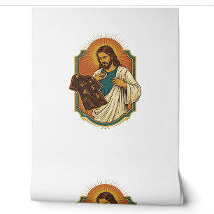 Jesus Chalk Covered Black Gym Clothes Mess Workout Wallpaper