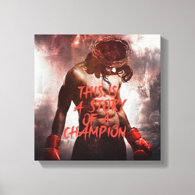 Jesus Champion Canvas Print (Front)