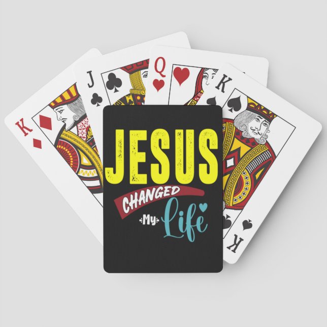 JESUS CHANGED MY LIFE PLAYING CARDS (Back)