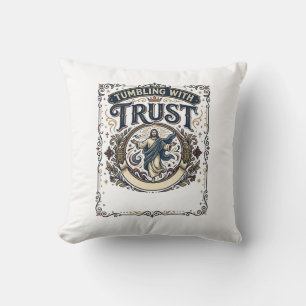 Jesus Cheer Gymnastics Graphic Tee Christian Art_1 Throw Pillow