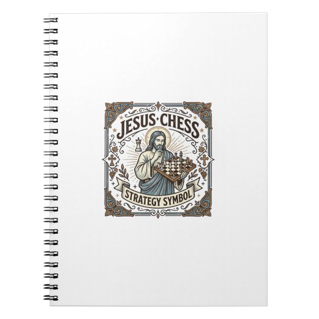 Jesus Chess Strategy Symbol Jesus Chess Strategy C Notebook (Front)
