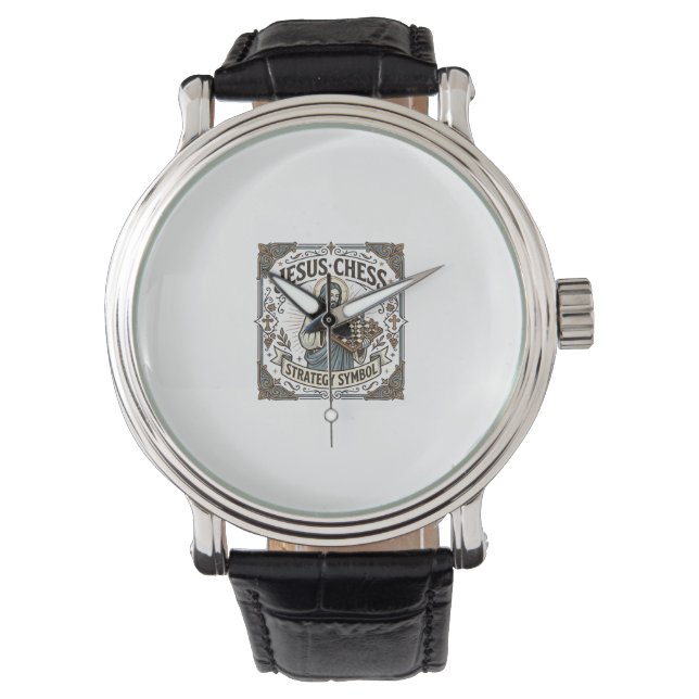 Jesus Chess Strategy Symbol Jesus Chess Strategy C Watch (Front)