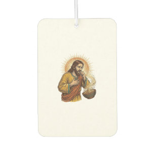 Jesus Choking Dry Tortilla Chip Crumb Food Humor_1 Air Freshener