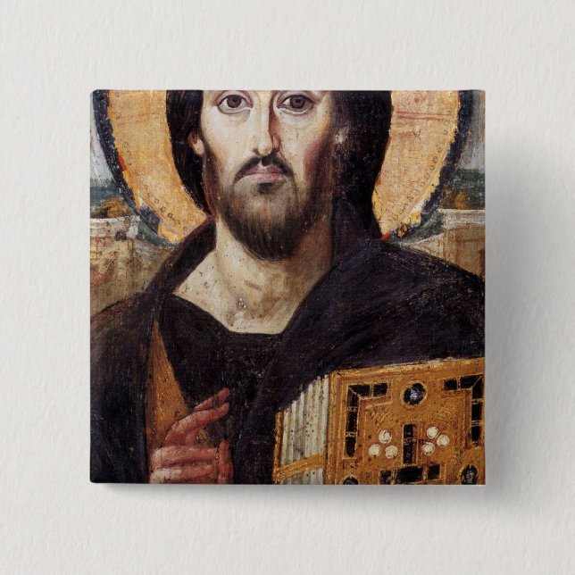 Jesus Christ 2 Inch Square Button (Front)
