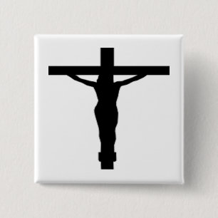 JESUS CHRIST 2 INCH SQUARE BUTTON