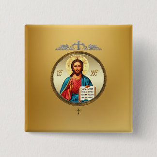 Jesus Christ 2 Inch Square Button