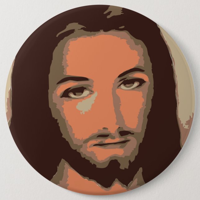 JESUS CHRIST 6 INCH ROUND BUTTON (Front)