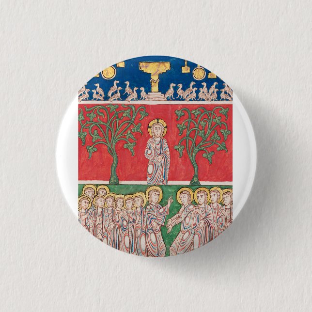 Jesus Christ and 12 Apostles 1 Inch Round Button (Front)