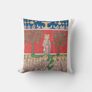 Jesus Christ and 12 Apostles Throw Pillow