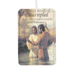 Jesus Christ Baptism by John image one Air Freshener