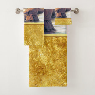 Jesus Christ Baptism image one Bath Towel Set