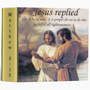 Jesus Christ Baptism image one Binder