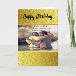 Jesus Christ Baptism image one Card