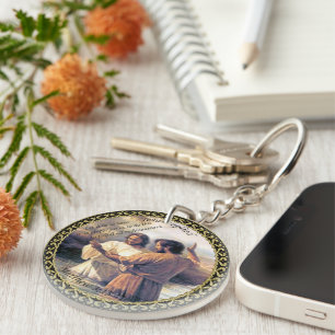 Jesus Christ Baptism image one Keychain