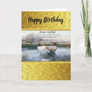 Jesus Christ Baptism image two Card
