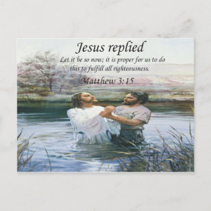 Jesus Christ Baptism image two Postcard