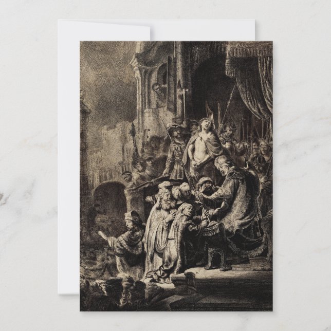 Jesus Christ before Pilate Holiday Card (Front)