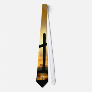 Jesus Christ Blessed Virgin Mary Dove Calvery Tie