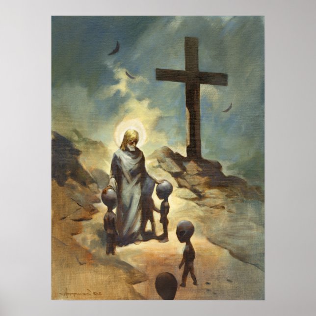 Jesus Christ Blesses the Greys Poster (Front)