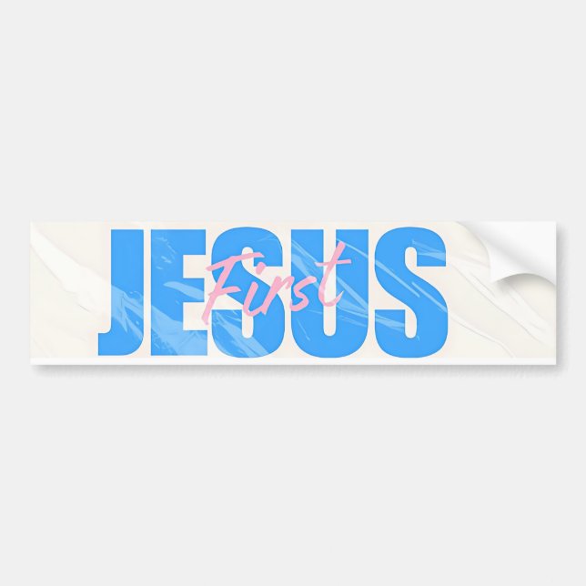 Jesus Christ Bumper Sticker, Christian Bumper Sticker (Front)