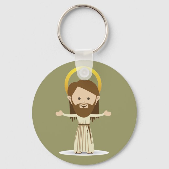 Jesus Christ Button Keychain (Front)