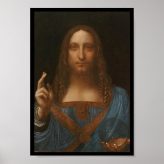 Jesus christ by Leonardo da Vinci,renaissance pain Poster