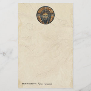 Jesus Christ Byzantine Orthodox Christian Icon Stationery