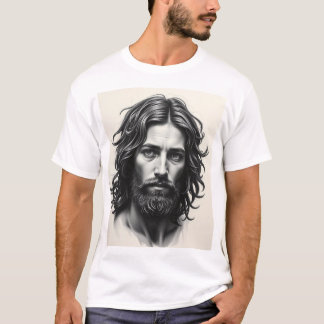 Jesus Christ – Charcoal Art Portrait T-Shirt