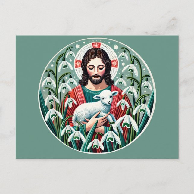 Jesus Christ Christian Easter Spring               Postcard (Front)