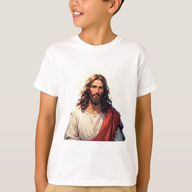 Jesus Christ Christian Kid's Tee Shirt (Front)