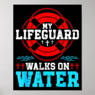 Jesus Christ Christian My Walks On Water Poster