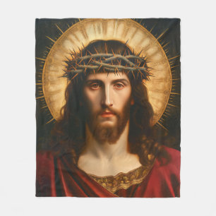 Jesus Christ Christian Religious Art Fleece Blanket