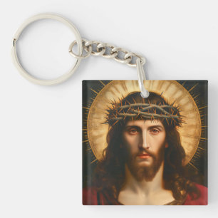 Jesus Christ Christian Religious Art Keychain