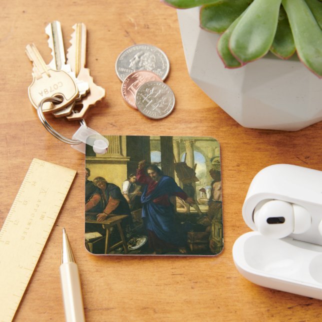 Jesus Christ Cleansing of the Temple Keychain (Desk)