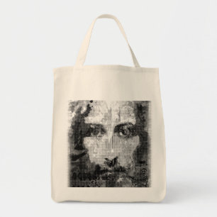 Jesus Christ Collage halftone black + your ideas Tote Bag