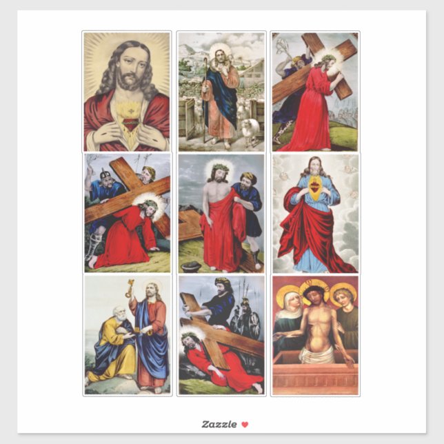Jesus Christ Collage Sheet Art Christian Religious (Sheet)