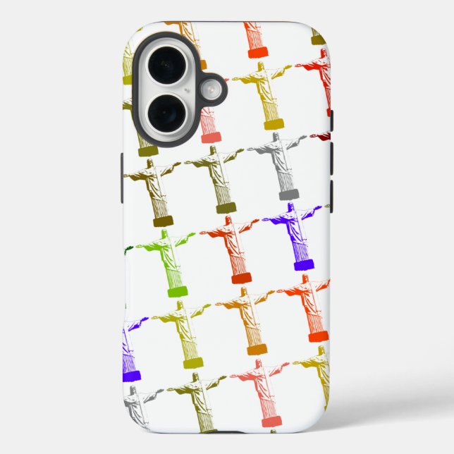 Jesus Christ color pattern Case-Mate iPhone Case (Back)