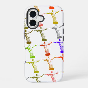 Jesus Christ colour pattern iPhone 16 Case