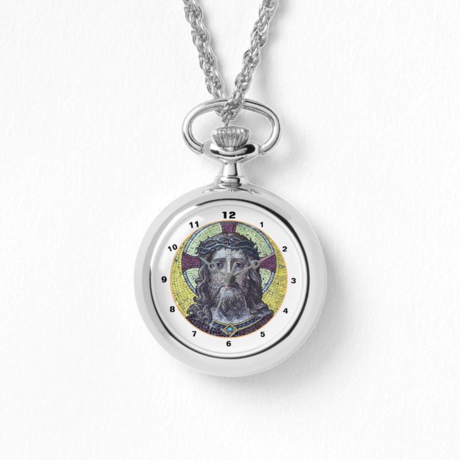 Jesus Christ & Compassion Art vintage Mosaic watch (Front)
