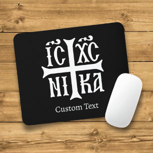 Jesus Christ Conquers Emblem Mouse Pad
