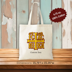 Jesus Christ Conquers Emblem Tote Bag