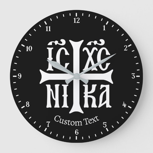 Jesus Christ Conquers Emblem Wall Clock (Front)