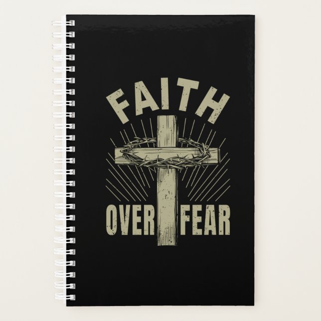Jesus Christ Cross Faith Over Fear Planner (Front)
