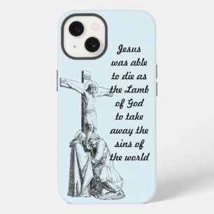 Jesus Christ Crucifixion cross Bible Quotes iPhone 13 Case