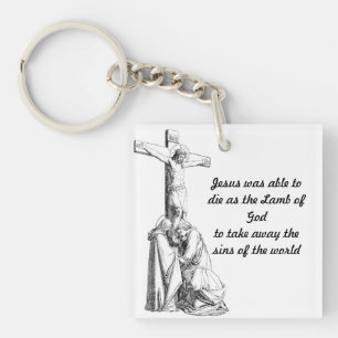  Jesus Christ Crucifixion cross Bible Quotes  Keychain