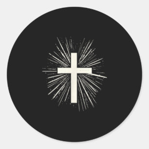 Jesus Christ Design For Christians Men Women Chris Classic Round Sticker