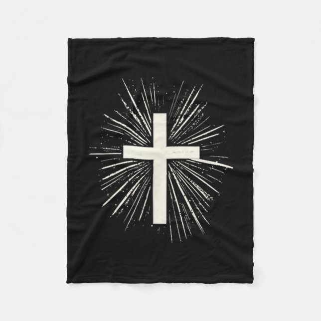 Jesus Christ Design For Christians Men Women Chris Fleece Blanket (Front)